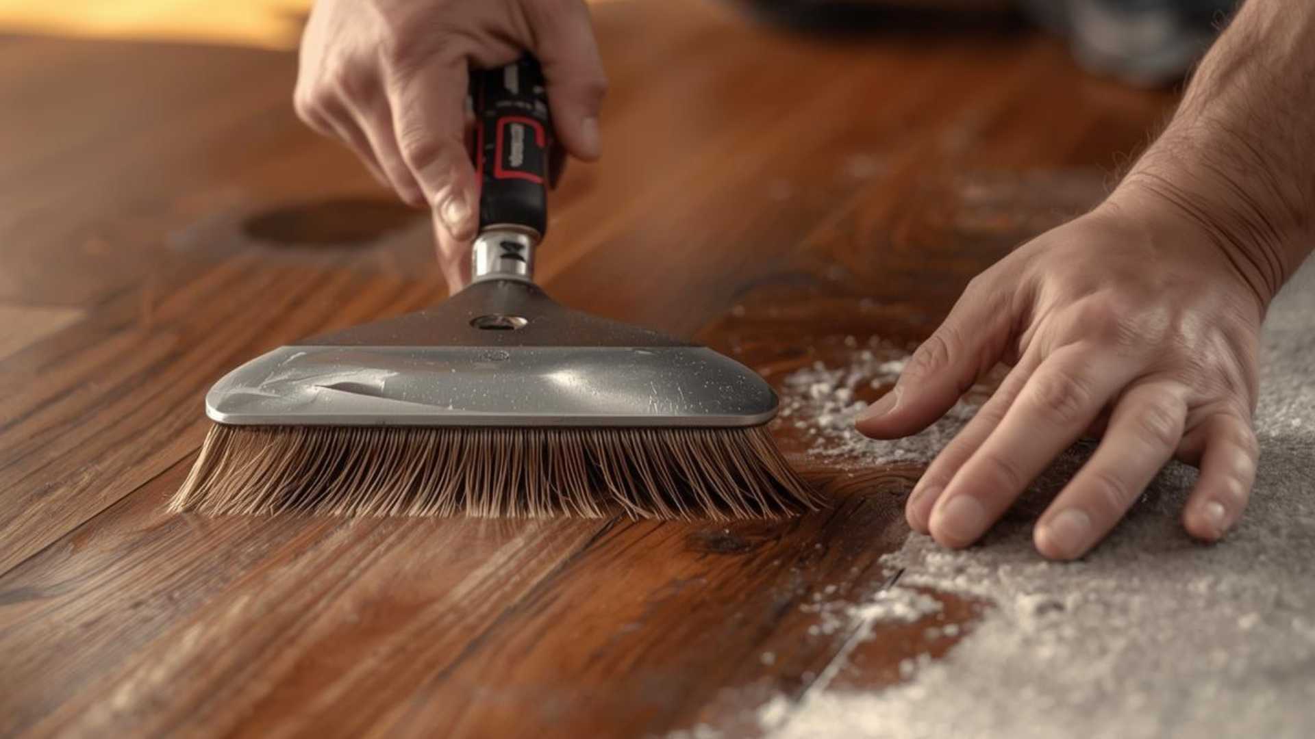 Hardwood floor repair and restoration work